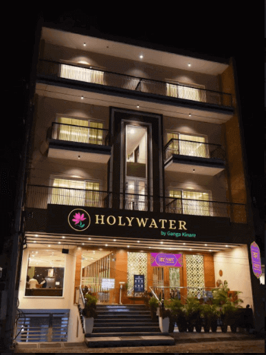 Holywater By Ganga Kinare Rishikesh [Hotel-full-view-night]