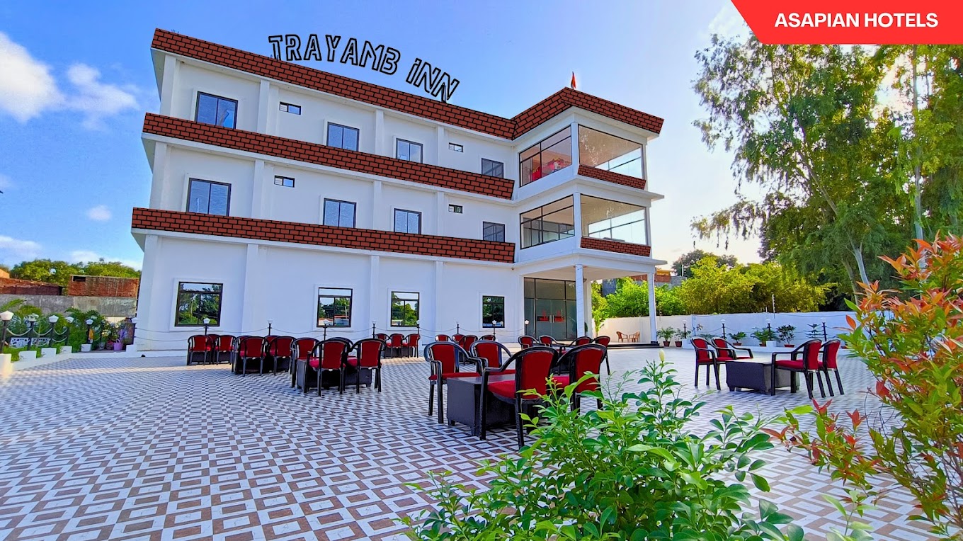 Trayamb Inn By Asapian Hotels Ayodhya [Front View Of Trayamb Inn By Asapian Hotels In Ayodhya]